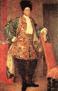 GHISLANDI, Vittore Portrait of Count Giovanni Battista Vailetti dfhj oil on canvas